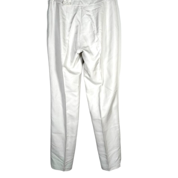 J. McLaughlin Slater Slim Pant NWT Silk White Size 10 - Picture 9 of 10